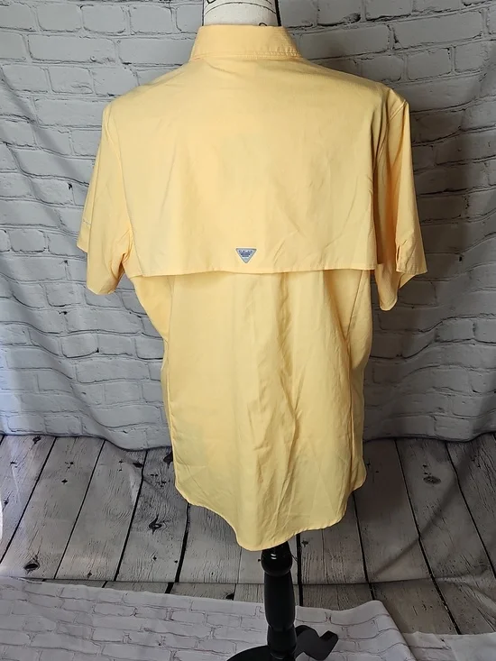 Columbia Sportswear Women's Tamiami II Short Sleeve Shirt Yellow Size XL - Picture 3 of 7